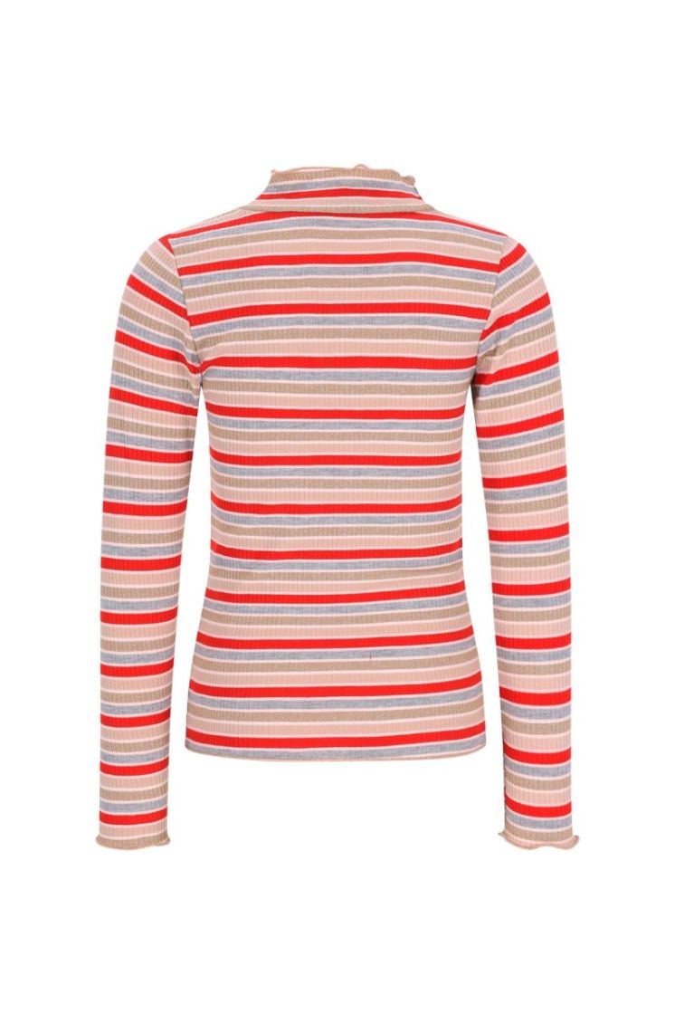 Eef Flo girls striped rib top Lurex stripe