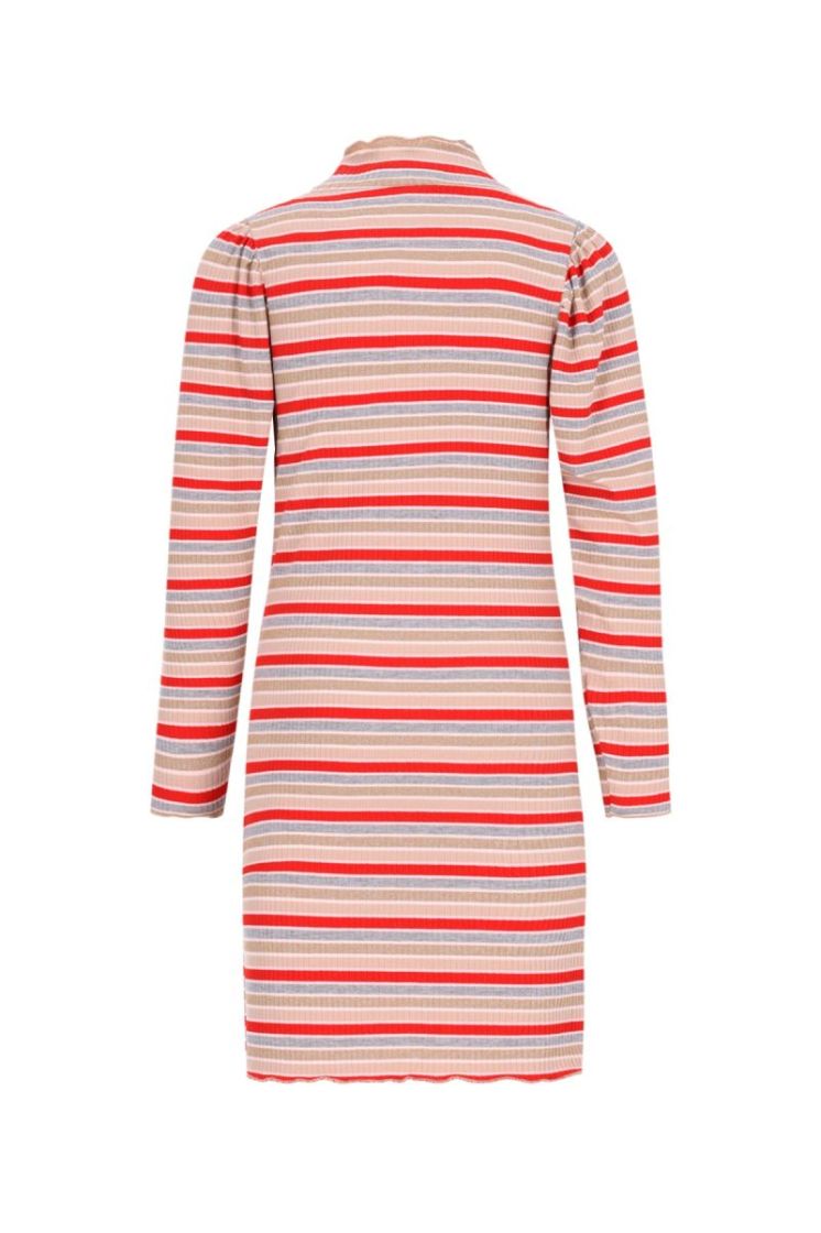 Meef striped rib straight dres Lurex stripe