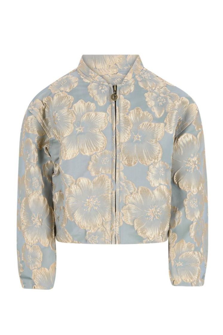 Denise girls jacquard cardigan Aqua
