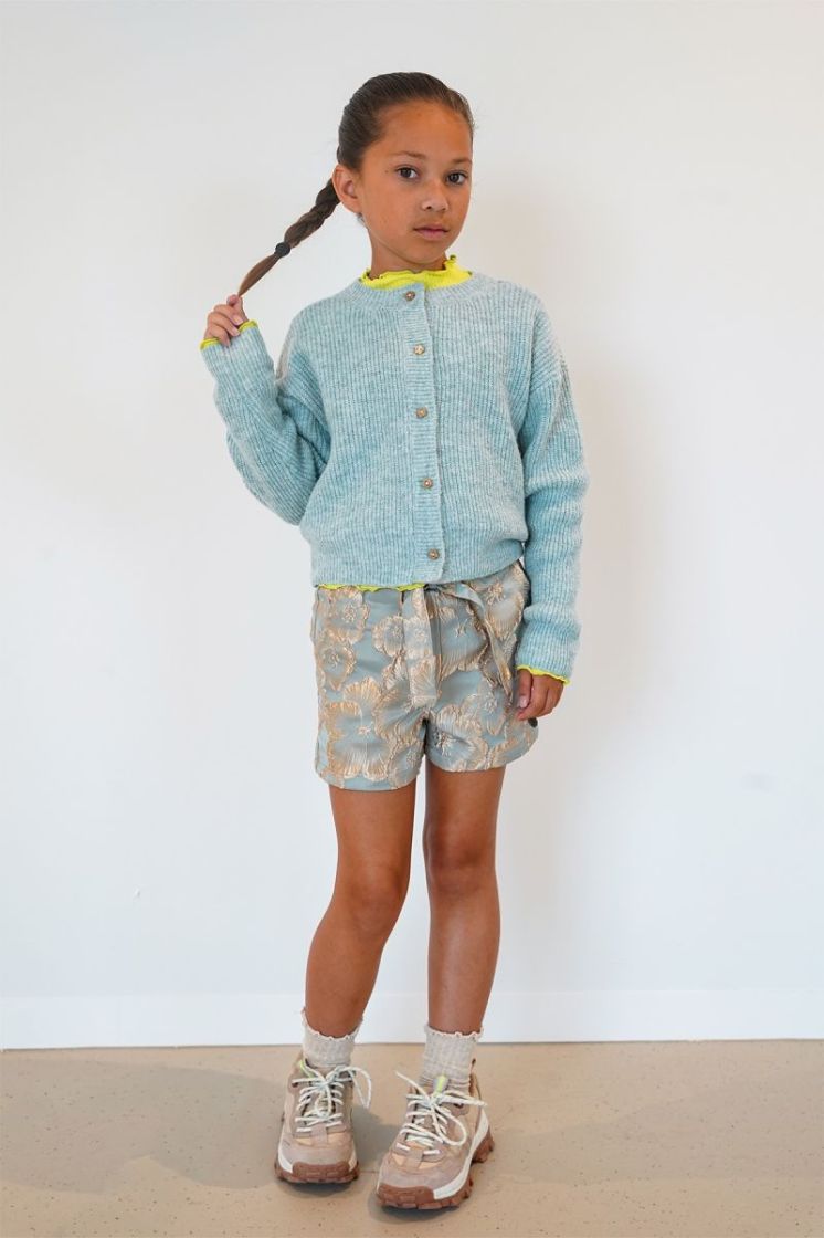 Fendy Flo girls jacquard short Aqua