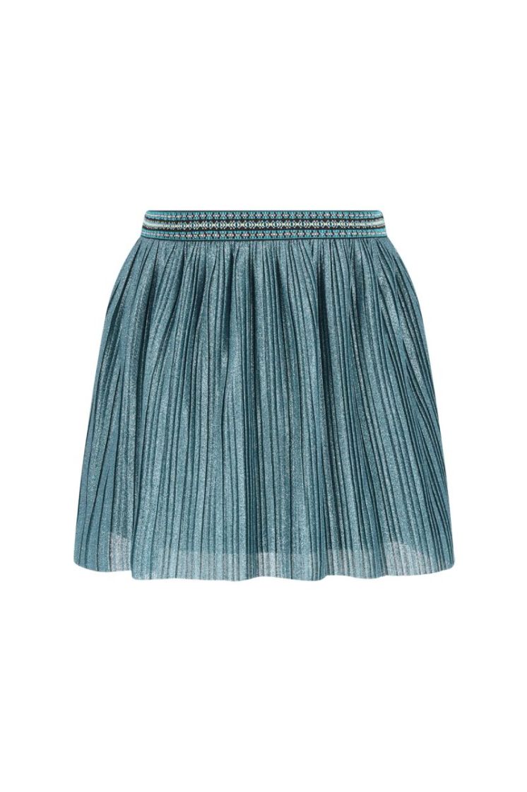 Solly Flo girls plissé glitter D. aqua