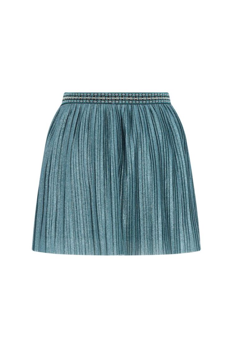 Solly Flo girls plissé glitter D. aqua