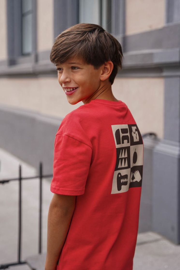 Ediz Flo boys tee Pepper