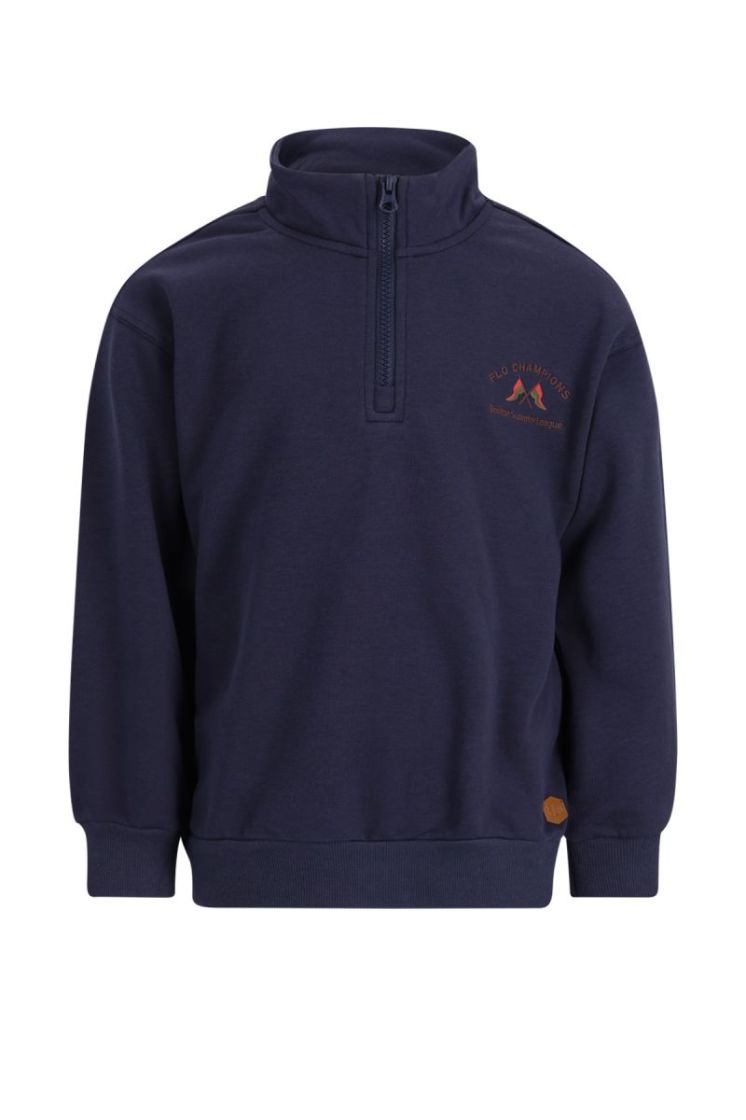 Dean Flo boys sweat half zip navy