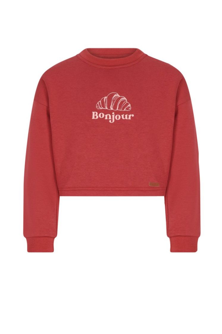 Kuya soft furry cropped sweate Samba Red