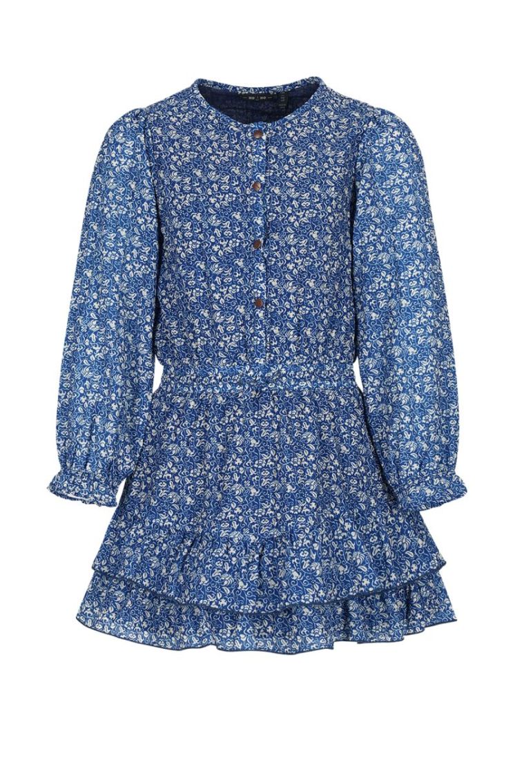 Miggy Japanse Flower AOP Dress Intense Blue