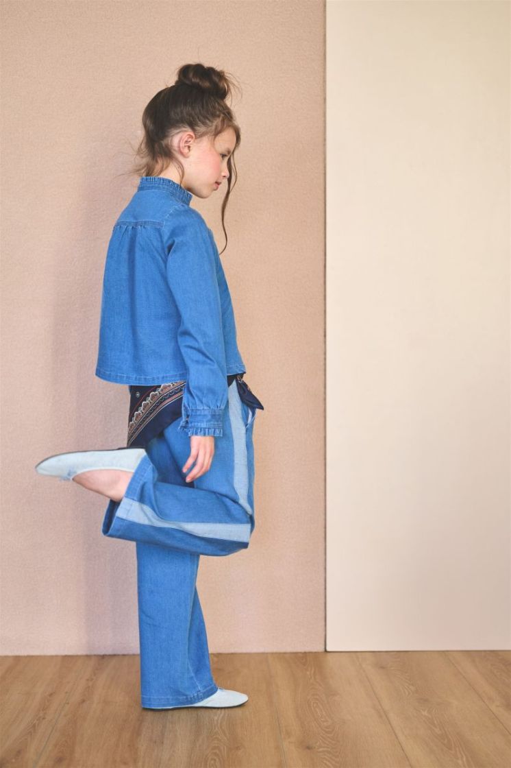 Tikky Light Weight Denim Blous Vintage Denim