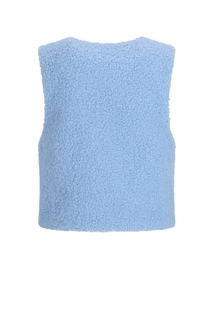 Kadi Teddy Gilet with embro Ice Cold Blue 