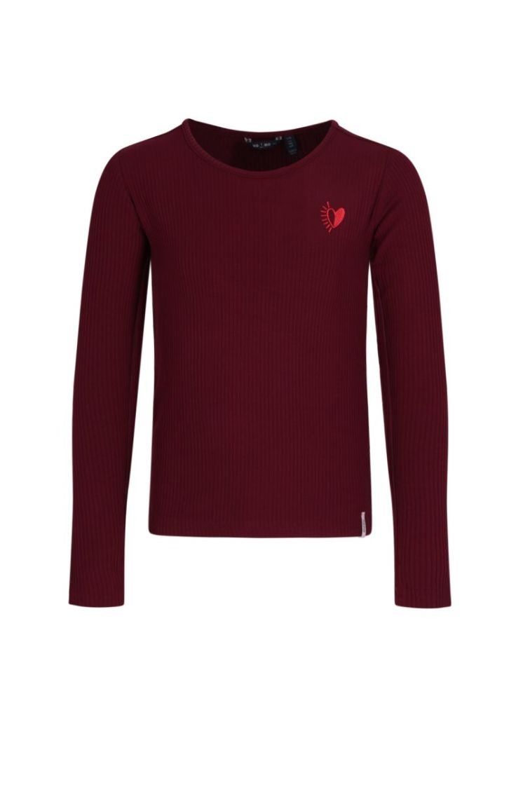 Kyas Essential Melange tshirt Bordeaux