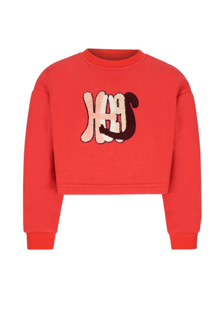 Kuya Cropped Soft Sweater Fiesta Red