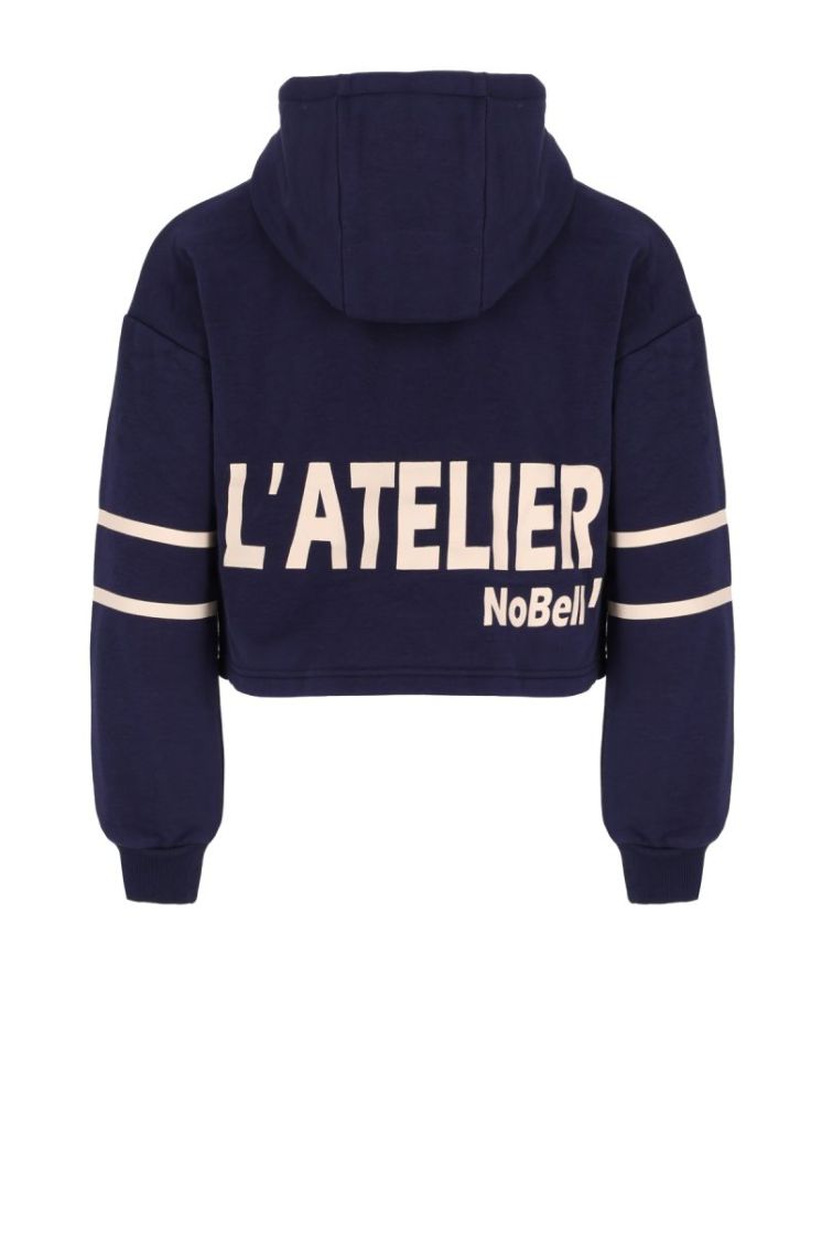 Kumy Fluffy Soft Hooded sweate Navy Blazer