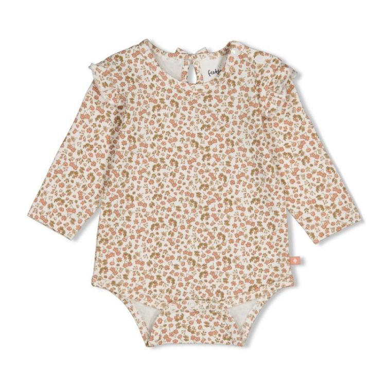 Romper AOP - Fall in Love Offwhite