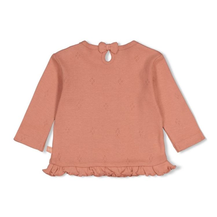 Longsleeve pointelle rib  Roze