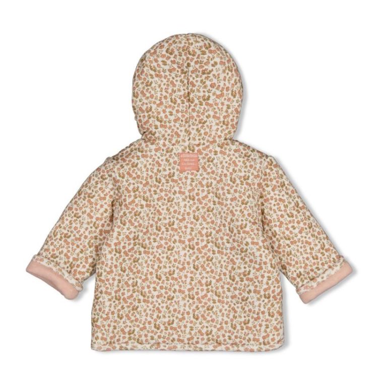 Omkeerbaar jasje met capuchon roze melange