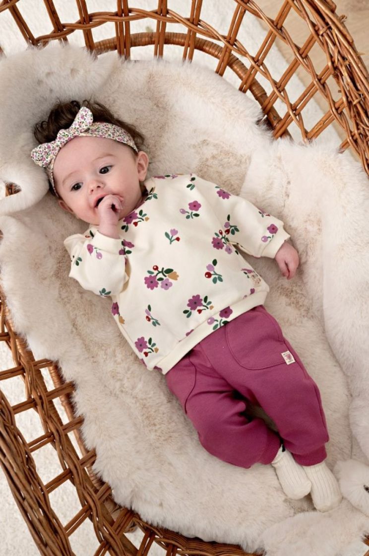 Sweater AOP - Afternoon Tea creme
