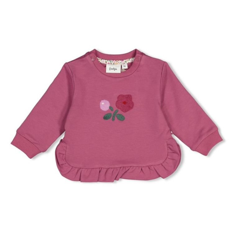 Sweater ruches relaxed fit berry
