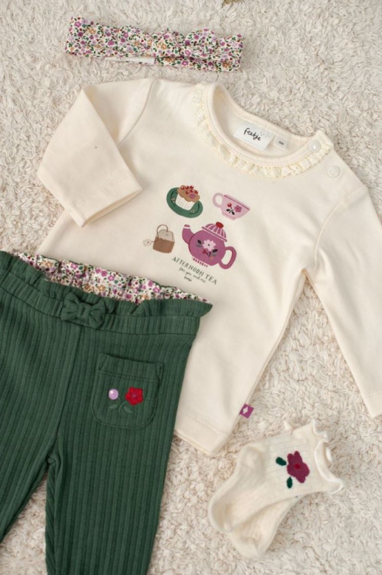 Legging rib Groen