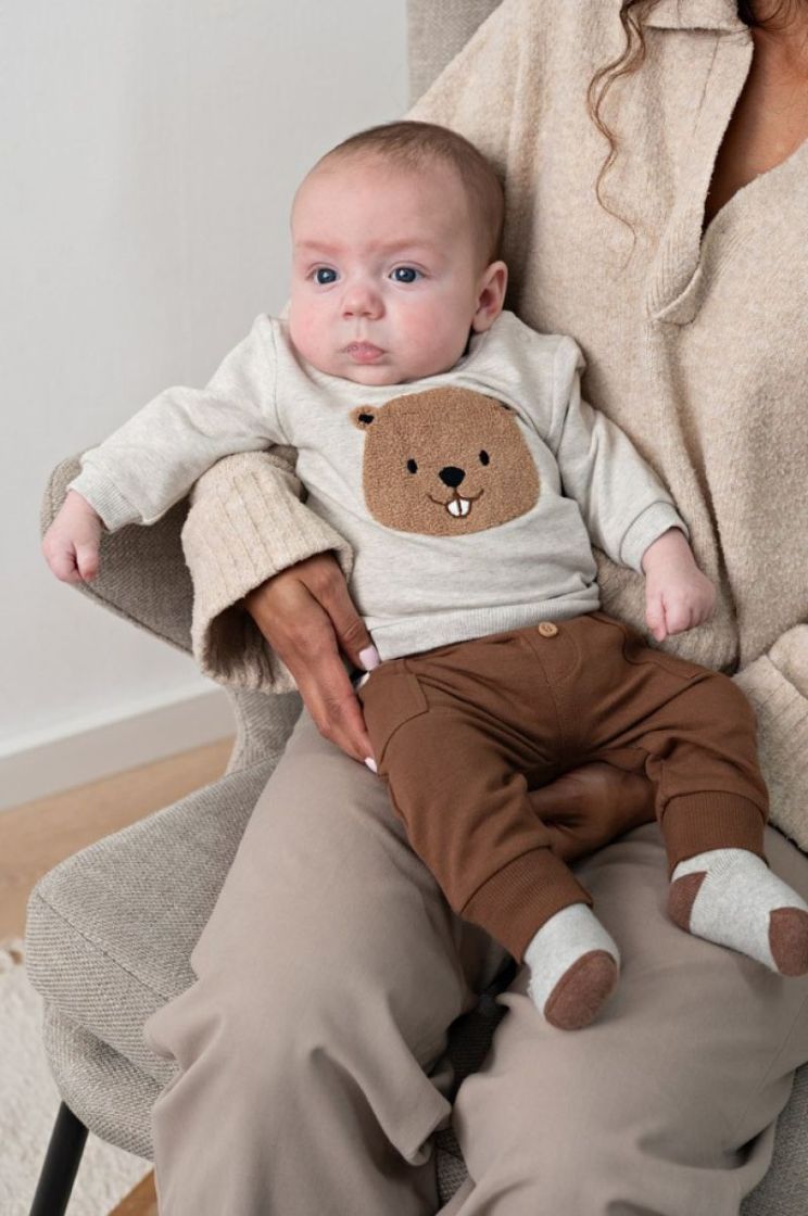 Sweater - Tiny Timber Tales grijs melange
