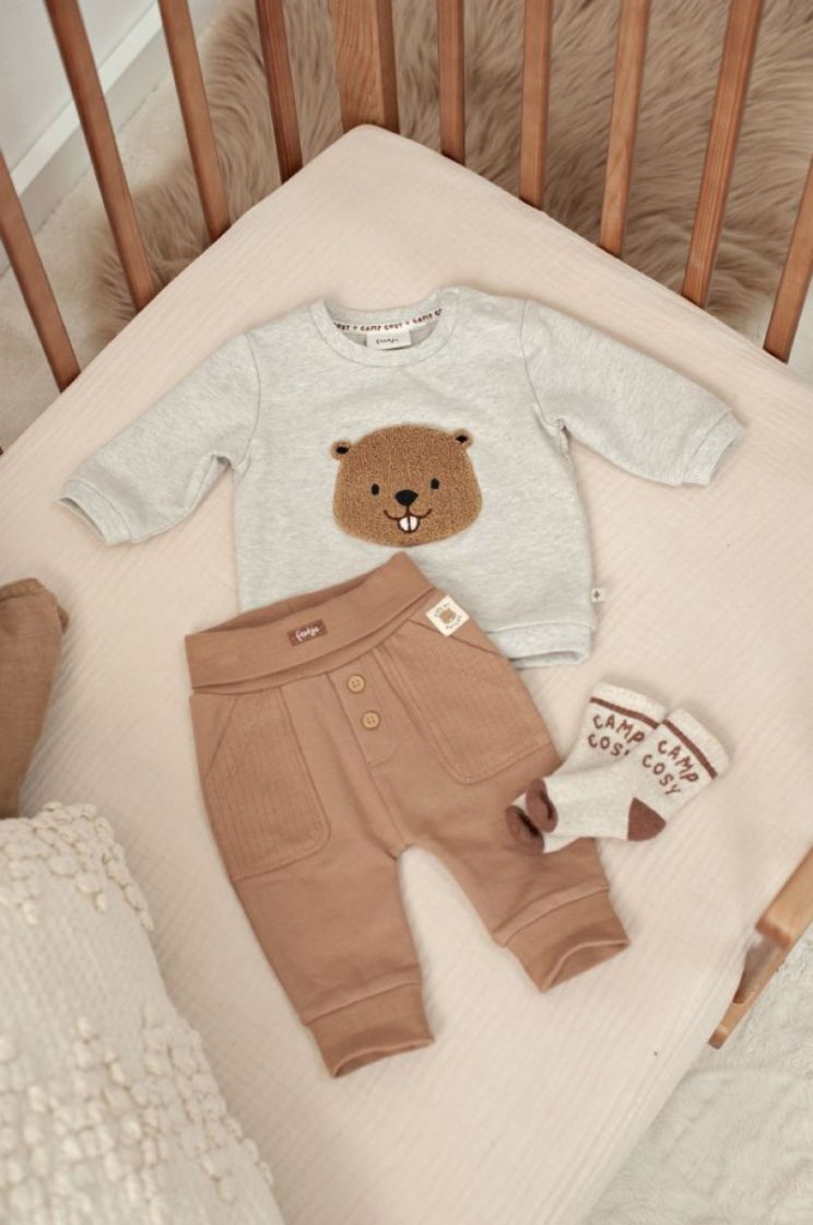 Sweater - Tiny Timber Tales grijs melange