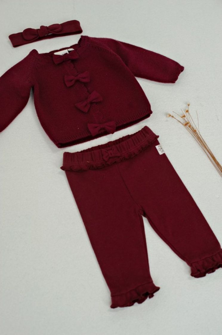 Haarband pointelle rib bordeaux