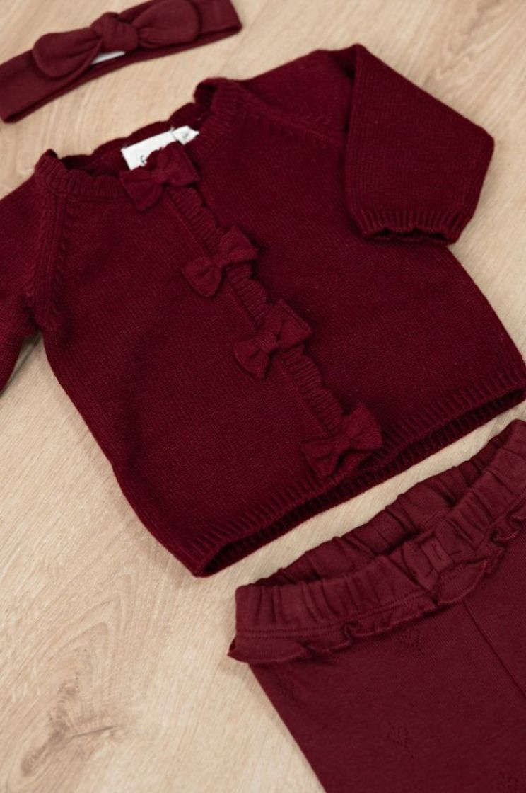 Haarband pointelle rib bordeaux