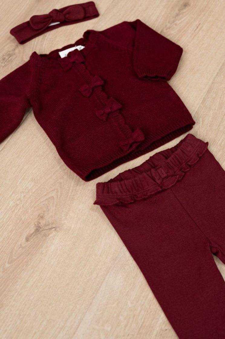 Haarband pointelle rib bordeaux