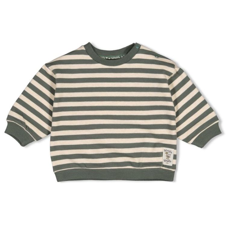 Sweater streep oversized groen