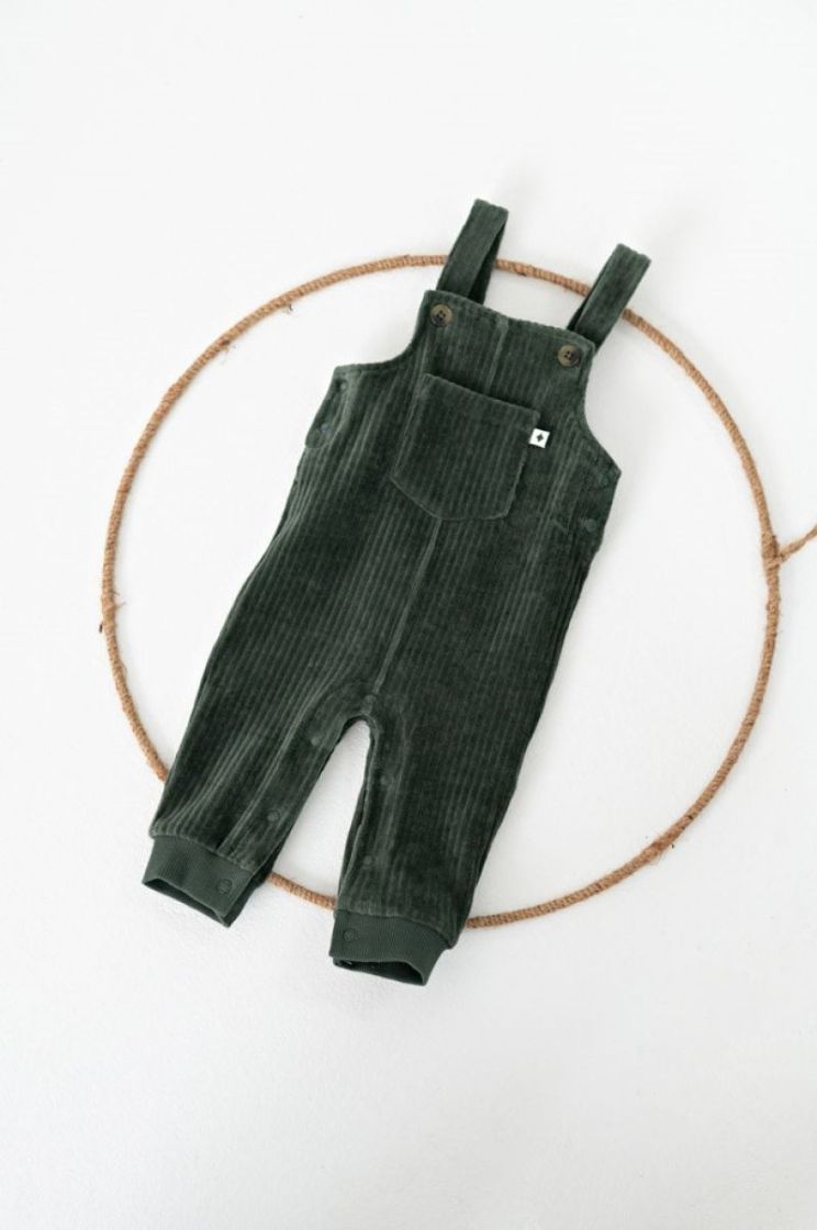 Tuinbroek velours rib groen