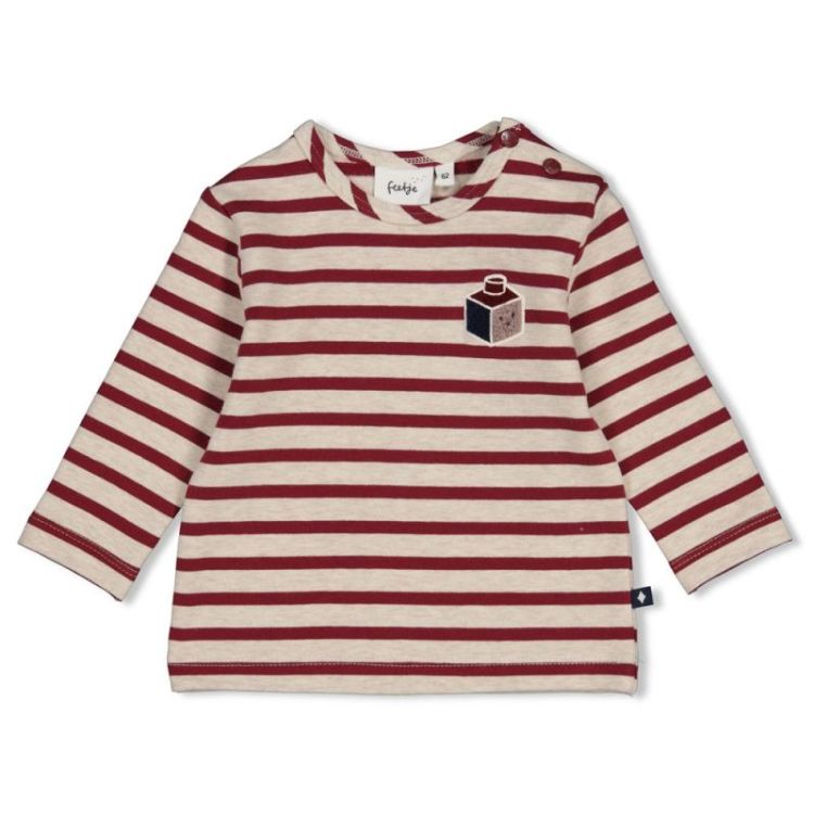 Longsleeve streep bordeaux