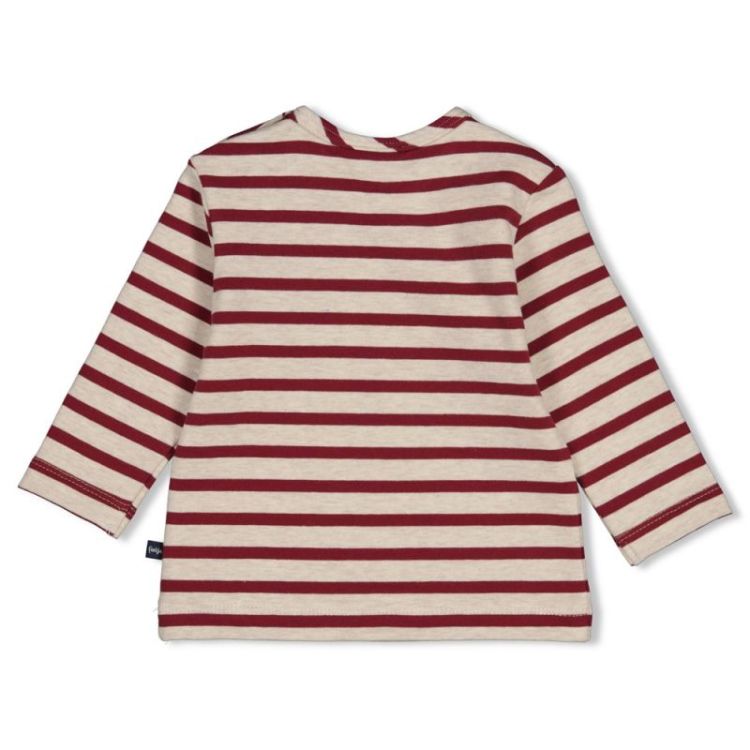 Longsleeve streep bordeaux