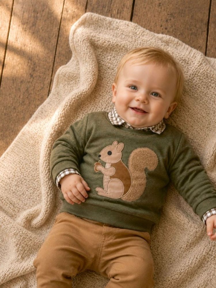 SWEATER SQUIRREL GREEN