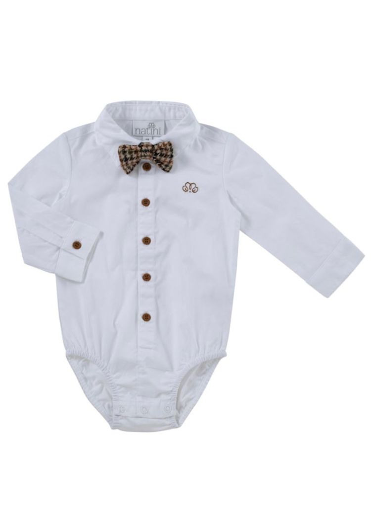 BODYSHIRT PIERROT BOW SQUARE WHITE