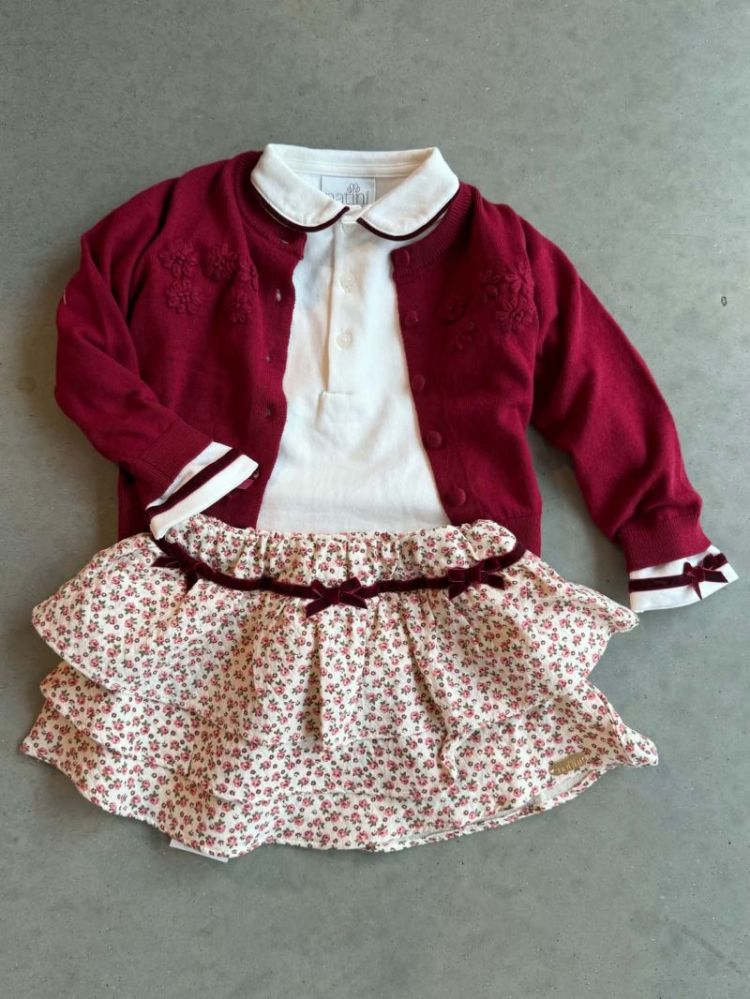 CARDIGAN FLORANCE BORDEAUX
