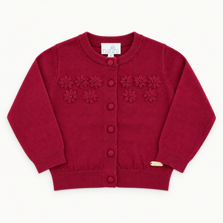 CARDIGAN FLORANCE BORDEAUX