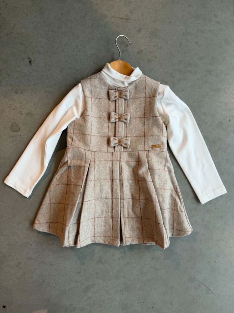 DRESS CASSIE SQUARE BEIGE