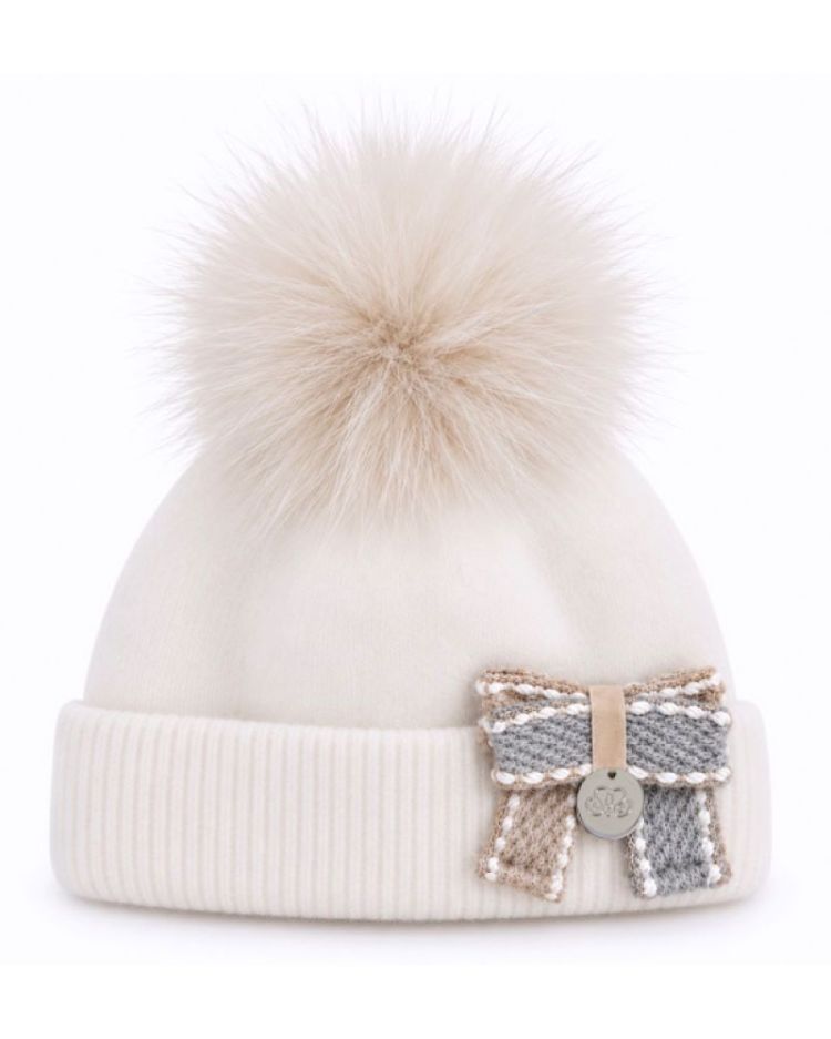 HAT DOUBLE BOW OFFWHITE
