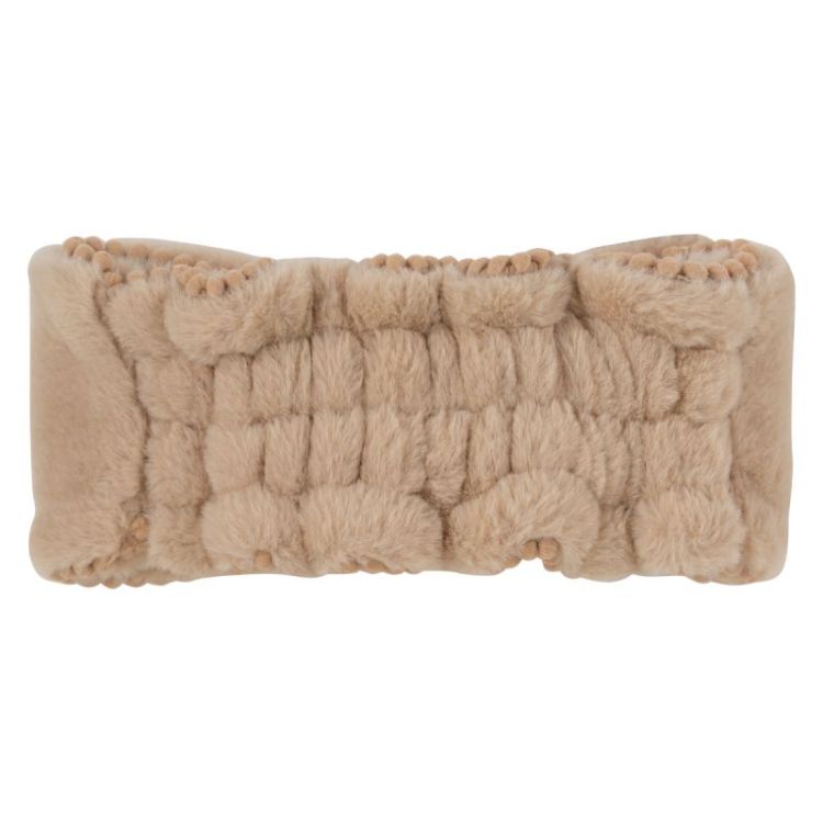 HEADBAND FUR DOTTY BEIGE