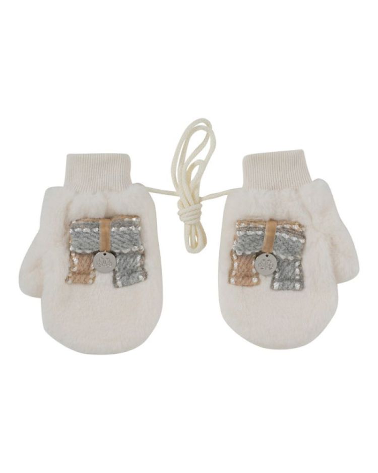 MITTENS DOUBLE BOW OFFWHITE